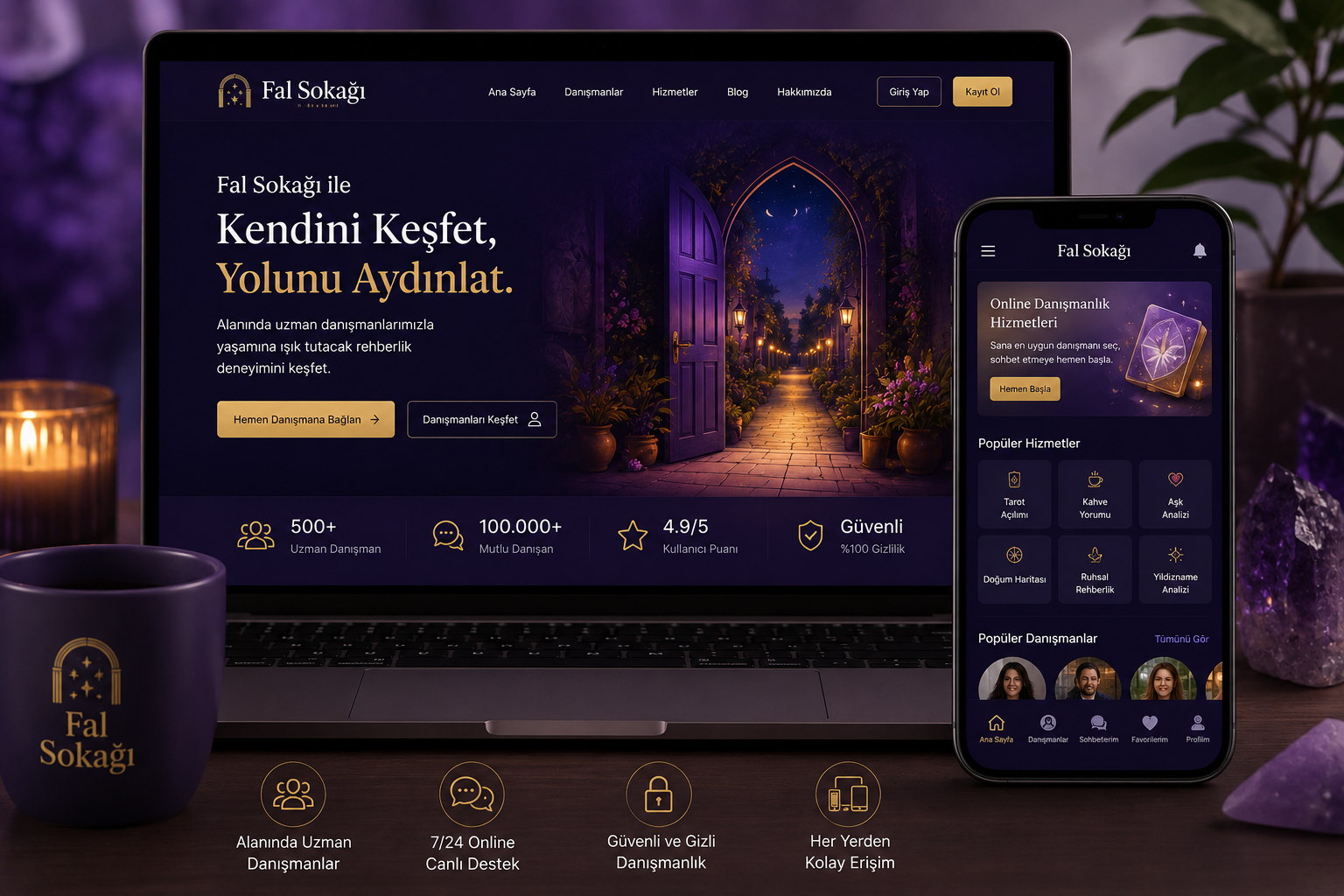Fal Sokağı – Online Tarot, Kahve Falı ve Spiritüel Danışmanlık Platformu